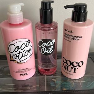Victoria Secret 2- 12oz lotions and 1- coconut oil.  Brand New, never opened